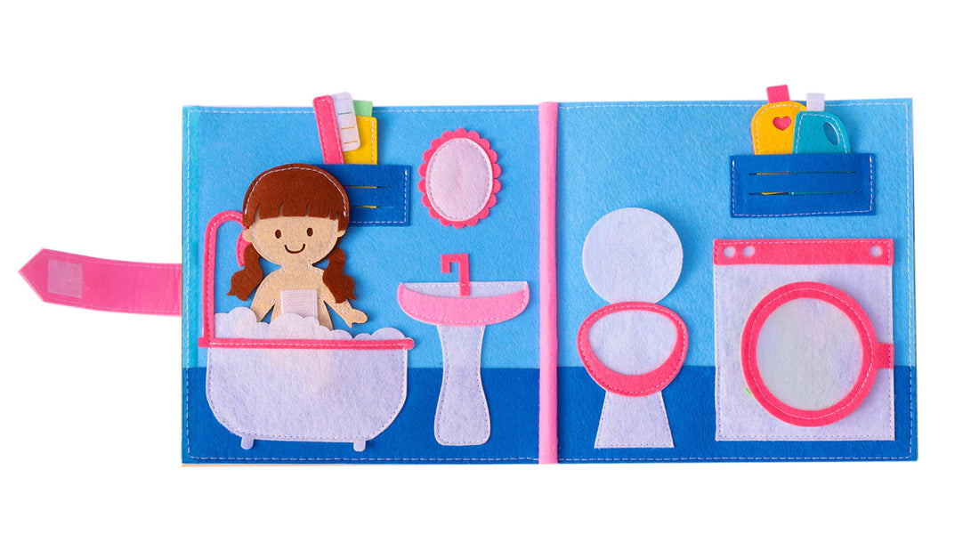 Quiet book family online dollhouse